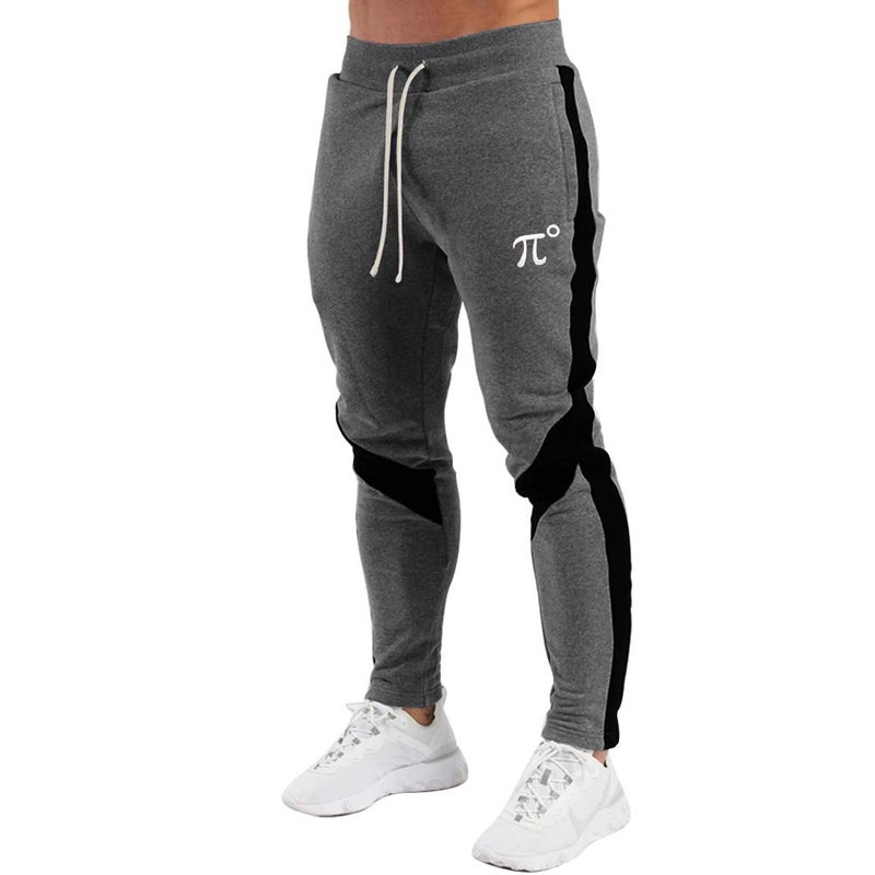PIDOGYM Men's Track Pants,Slim Fit Athletic Sweatpants Joggers Trousers with Zipper Pockets Dark Grey - Image 1
